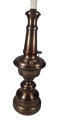 Vintage Electric Brass Bronze Tone Lamp Large Heavy Nautical Oil Lamp Design • $105.88