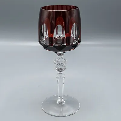 Nachtmann Crystal Antika Ruby Red Wine Hock Glass Goblet 7 7/8  H • $45