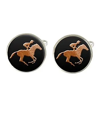 Horse Racing Mens Cufflinks Ideal Wedding Birthday Fathers Day Gift C397 • £10.99