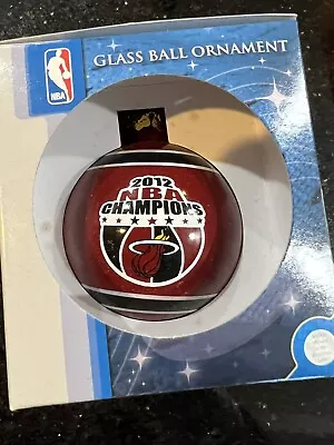 Miami Heat 2012 NBA Champions Commerative Glass Ornament Foco • $27.50