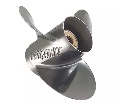 NEW OEM MERCURY VENGEANCE PROPELLER W/ HUB KIT 97868A46 | RH 12 1/4D X 9P SS • $528.32