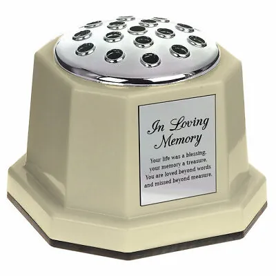 Grave Memorial Flower Vase Graveside Pot & Silver In Loving Memory Plaque • £21.95