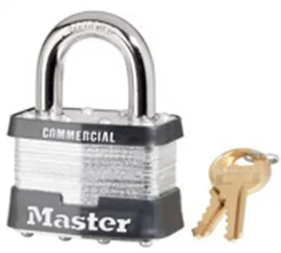 Master Lock 5KA A389 No.5 Commercial Grade Laminated Steel Safety Padlock 2 In. • $22.31