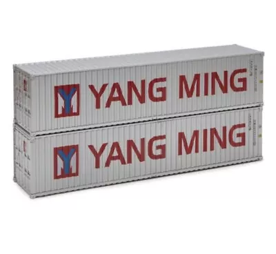 O Scale 40-Foot YANG MING Intermodal Containers (2-Pack) Menards MTH Lionel • $79.99