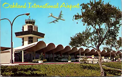 Postcard Oakland California International Airport Plane Flying Posted 1971 • $5.03