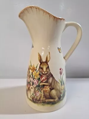 Vintage Peter Rabbit And Family Easter/Spring  Pitcher/Ewer/Vase • $27