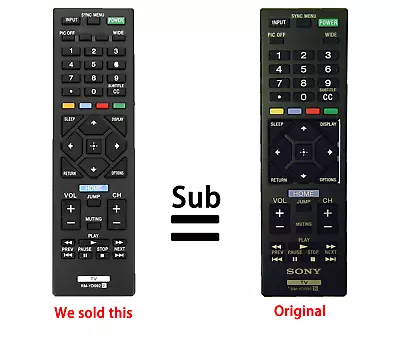 RM-YD092 Replace Remote For Sony BraviaTV KDL-24R400A  KDL32R300B KDL-32R300B • $4.74