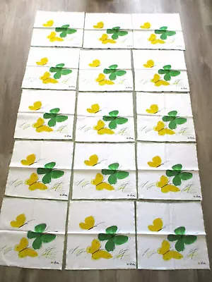 15 Vintage Vera Neumann Napkins Butterfly Yellow & Green • $89.75