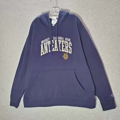 UC Irvine Anteaters Men Sweatshirt 2XL Blue Hoodie Champion Logo Embroidered • $18.96