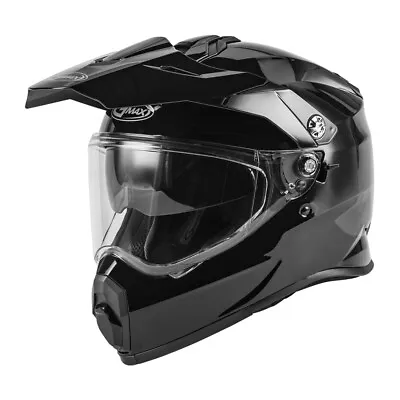 Gmax AT-21 Black Adventure Dual Sport Motorcycle Helmet Adult Sizes XS - XL • $64.99