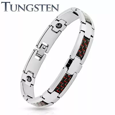 Tungsten Carbide Bracelet - Magnetic Pain Relieve Men Bracelet Carbon Fiber  • $69.90