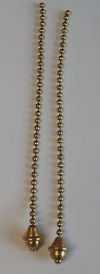 2 UNFINISHED BRASS ACORN PULL CHAINS HUBBELLTYPE For HANDEL TIFFANY B & H LAMPS • $19.50