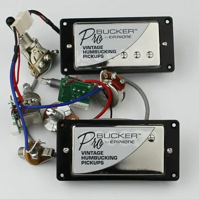 Set Epiphone ProBucker Humbucker Pickup Nickel For LP&SG With Pro Wiring Harness • $45