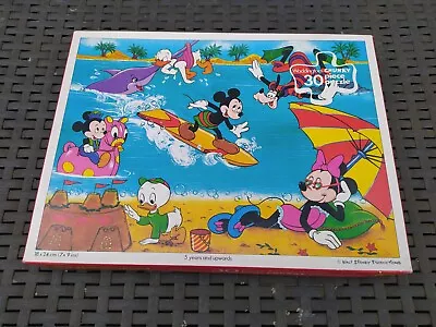 1978 Disney Mickey Jigsaw Waddingtons 30 Piece Chunky Disneyfantasyland Jigsaw Puzzle • $8.55