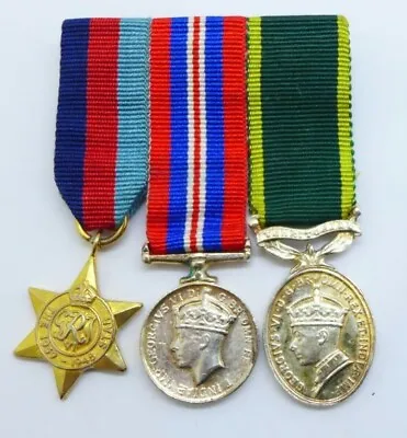£35.50 • Buy 3xWW2 Miniature Medals1939-45 Star, 1939-45 Medal & Territorial Efficiency Medal