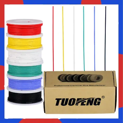 £15.32 • Buy TUOFENG 22 Gauge Electric Wire,Tinned Copper Wire Kit 0.32mm² Flexible Silicone