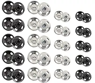 120 Sets Metal Sew-On Snap Buttons Press Button Fasteners For Sewing Clothing • $9.57