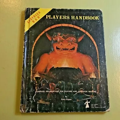 AD&D PLAYERS HANDBOOK 6TH PRINT TSR 1980 Gary Gygax Dungeons And Dragons D&d Rpg • $139