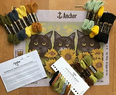 Anchor Tapestry Needlepoint Kit MR76112  PEEPING TOMS Cats Sunflowers UNUSED • £20