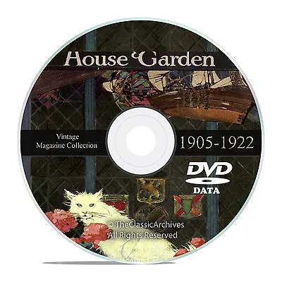 Vintage House And Garden Magazine 1905-1922 Victorian Home Design DVD  V37 • $8.99