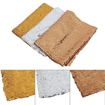 Gold/Silver Glitter Sequin Table Runner 12 X108  Sparkly Wedding Party Decor UK • £6.69