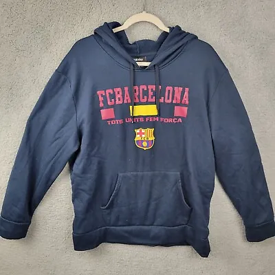 FC Barcelona Hoodie Sweatshirt Adult XL Blue Red Long Sleeve Futbol Soccer Men • $10.16