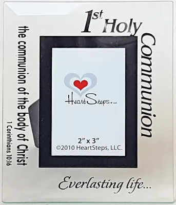 Glass Photo Frame  1st HOLY COMMUNION  With Bible Text - HS21717 • £2.45