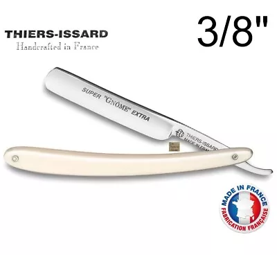 Thiers Issard Super GnomeExtra  3/8  Half Hollow Straight Razor White France • $129