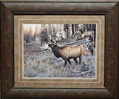 Cynthie Fisher A Worthy Opponent Elk Print 25.5 X  21.5-Framed • $79.95