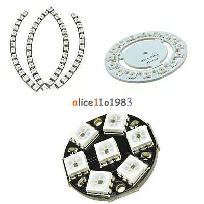 7-Bit 8-bit 12-bit 16-bit 24-bit 60-bit WS2812 5050 RGB Lamp Panel Round LED • $1.07