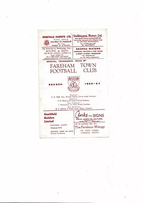 1966/67 Fareham Town V Andover Football Programme • £3.50