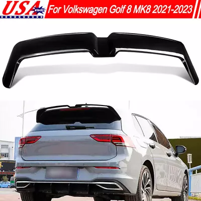 Rear Roof Window Spoiler Wing Lip Gloss Black For VW Golf 8 MK8 GTI 2021-2023 • $109.99