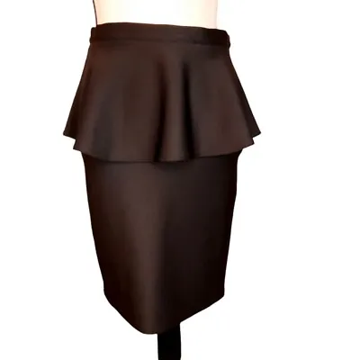 £24.33 • Buy Topshop Black Peplum Pencil Skirt