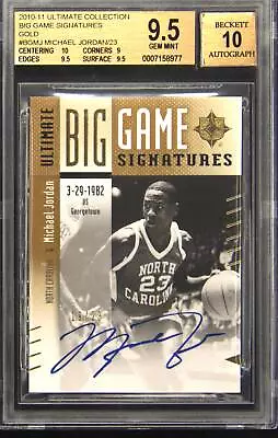 2010-11 Upper Deck Ultimate Michael Jordan Gold Autograph Auto 19/23 BGS 9.5 • $3500