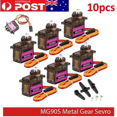 $39.99 • Buy MG90S 9g Metal Micro Servo Motor For RC 250 450 Helicopter Airplane FPV Car Boat