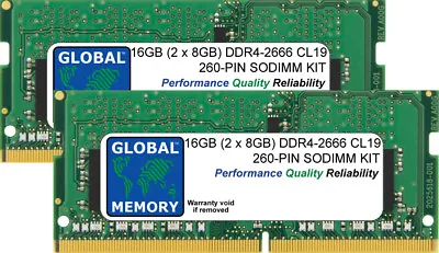 16GB (2x8GB) DDR4 2666MHz PC4-21300 260-PIN SODIMM RAM KIT 27  IMAC (2019/2020) • £54