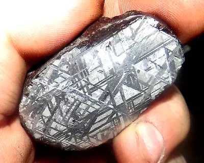 78 Gm Muonionalusta Meteorite Slab Sweden  Iron Nickel Ring ETCHED • $179.95