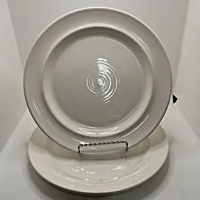 Set Of 2 Vtg Metlox Colorstax White Dinner Plates MCM • $25