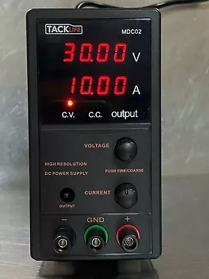 TACKLIFE 0-30V DC 10-AMP Variable Power Supply Course /Fine Adjustment 12V MDC02 • $59.99