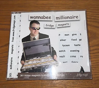 Wannabee Millionaire Fridge Magnets -301 Magnets To Make You A Million Read Desc • £3.99