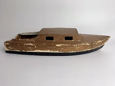 Vintage Wood Model Kit Motorized Speed Boat Hull For Completion/Resto/Display • $129.99