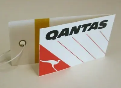 Qantas Airways - Branded Luggage Or Bag Tag - Flying Kangaroo Logo - New - 1990s • $6.40