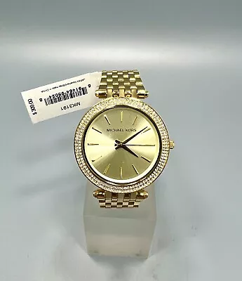 Michael Kors Women's Watch MK3191 Darci Gemmed Quartz 39mm Gold Stainless Steel • $89