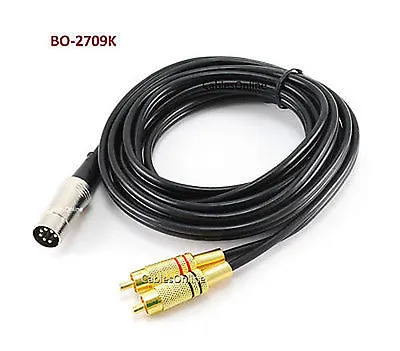 CablesOnline 9ft 7-Pin Din Plug To 2RCA Plug BO Audio Cable • $22.95
