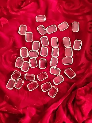 Chandelier Crystals Prisms Lot Vintage Rectangular Total 34 Pieces NO HOLES  • $35