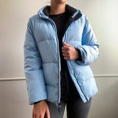 $30 • Buy PACIFIC TRAIL | Vintage 90s Light Blue Puffer Snow Jacket Women