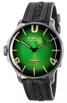 U-Boat Darkmoon Stainless Steel Green Dial Black Rubber Strap Mens Watch 8702 • $709