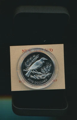 $29.99 • Buy New Zealand: 1995 Bird - Tui $5 Crown-sized UNC, Cased With Certificate, SCARCE