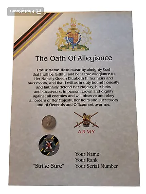 The London Scottish Regiment Veterans Oath Of Allegiance Certificate • £9.99