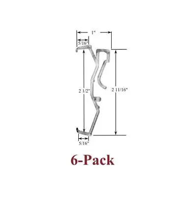 2 1/2  Single Slat VALANCE CLIP For Horizontal Faux WOOD Or MINI BLINDS (6-Pack) • $7.95